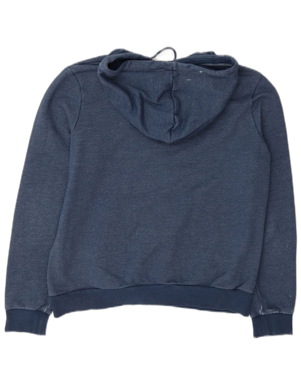 Puma Γυναικείο Hoodie Jumper UK 14 Medium Navy Blue βαμβακερό