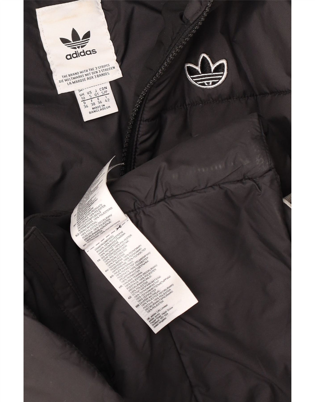 Γυναικείο μπουφάν με κουκούλα Adidas UK 10 Small Black Polyester
