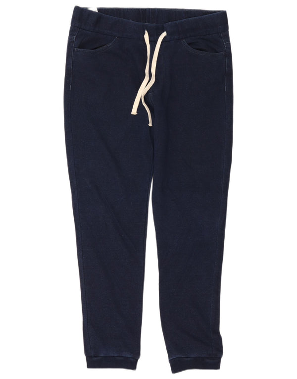Benetton Ανδρικό Joggers Casual Παντελόνι IT 48 Medium W34 L27 Navy Blue Cotton