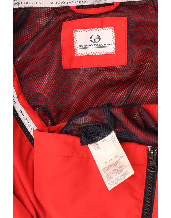 Sergio Tacchini Γυναικείο μπουφάν βροχής με κουκούλα IT 42 Medium Red Polyester