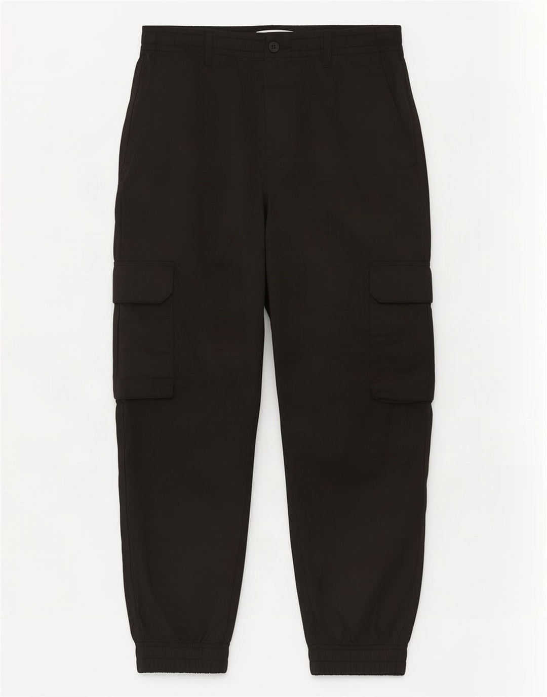 Zara Mens Crop Joggers Cargo Παντελόνι Medium W31 L25 Μαύρο Πολυεστέρας
