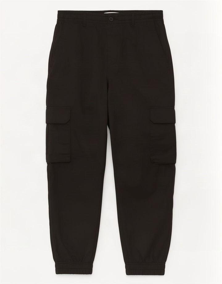 Zara Mens Crop Joggers Cargo Παντελόνι Medium W31 L25 Μαύρο Πολυεστέρας