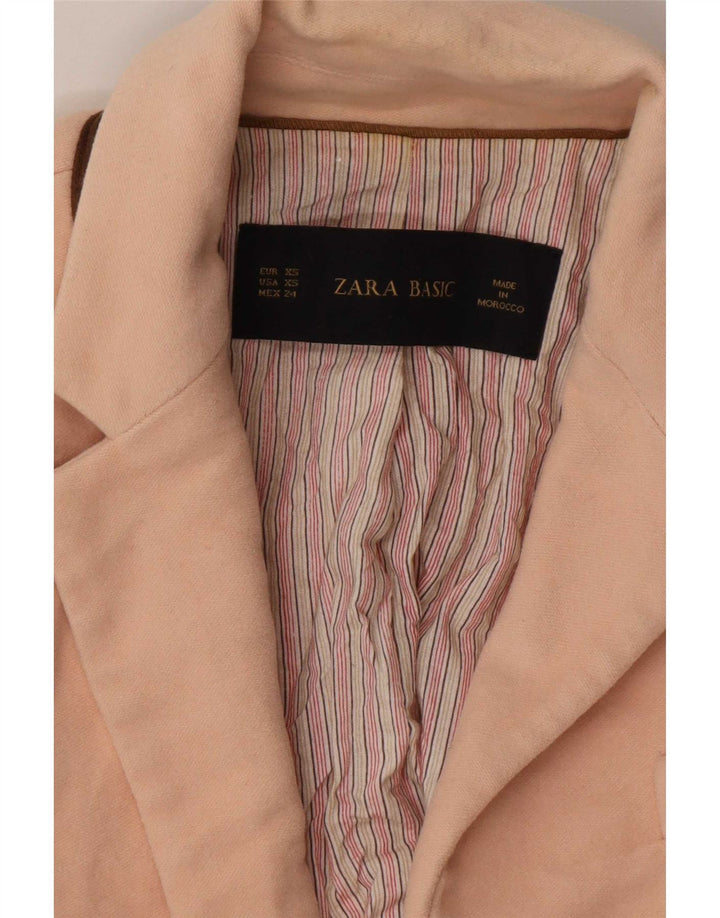 Zara Γυναικείο Μπουφάν Blazer UK 6 XS Pink με 1 κουμπί