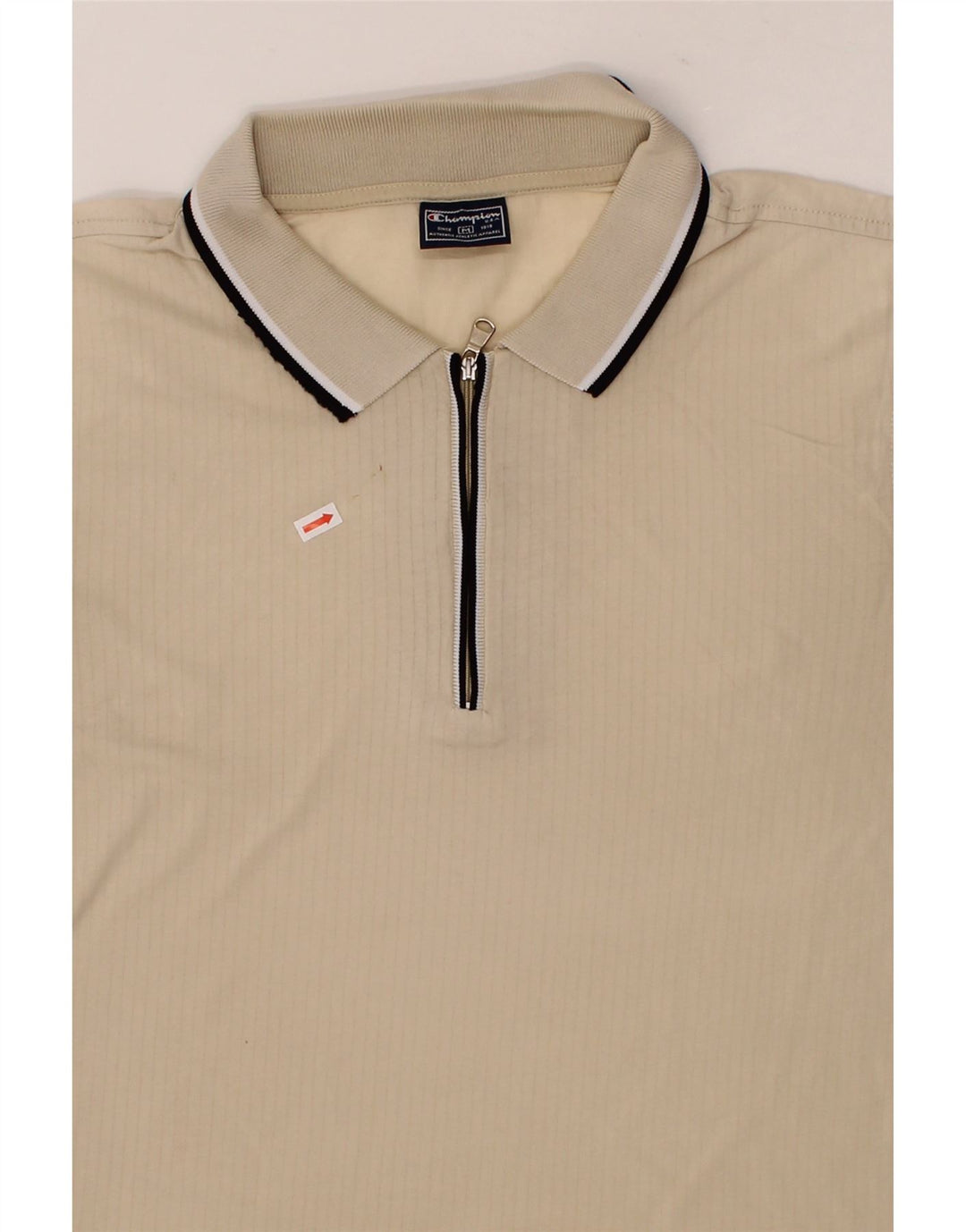 CHAMPION Mens Polo Shirt Medium Beige Cotton Vintage Champion and Second-Hand Champion from Messina Hembry 