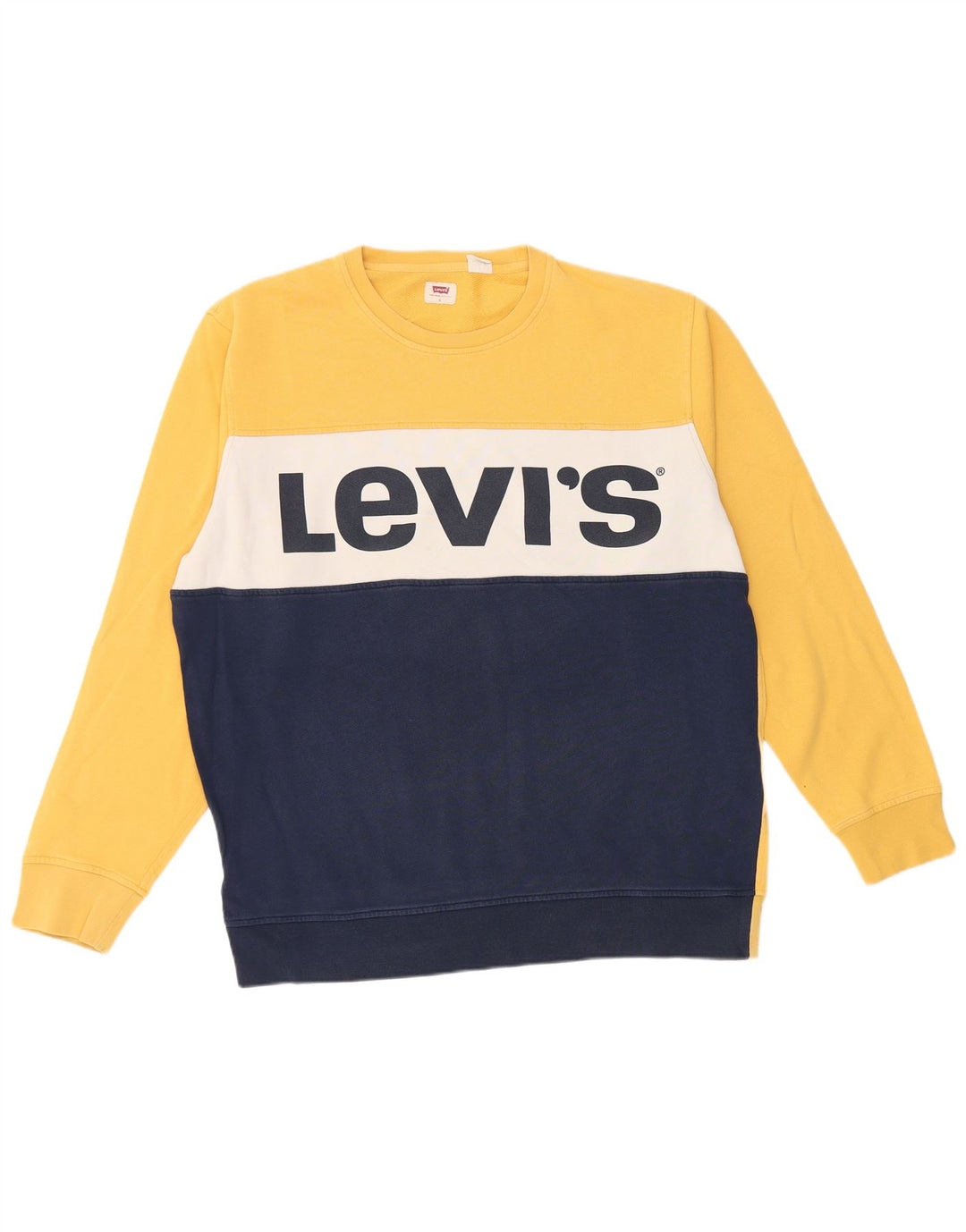 Ανδρικό γραφικό φούτερ Levi's Jumper σε μεγάλο κίτρινο χρώμα, βαμβακερό