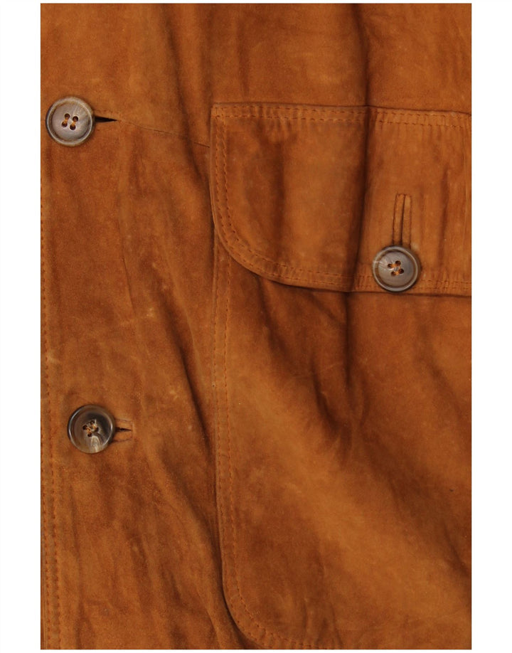Al Duca D'Aosta Ανδρικό Suede Bomber Jacket IT 52 XL Brown