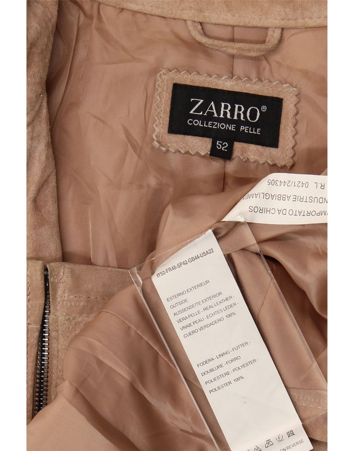 Zarro Γυναικείο Suede Bomber Jacket IT 52 2XL Beige Leather