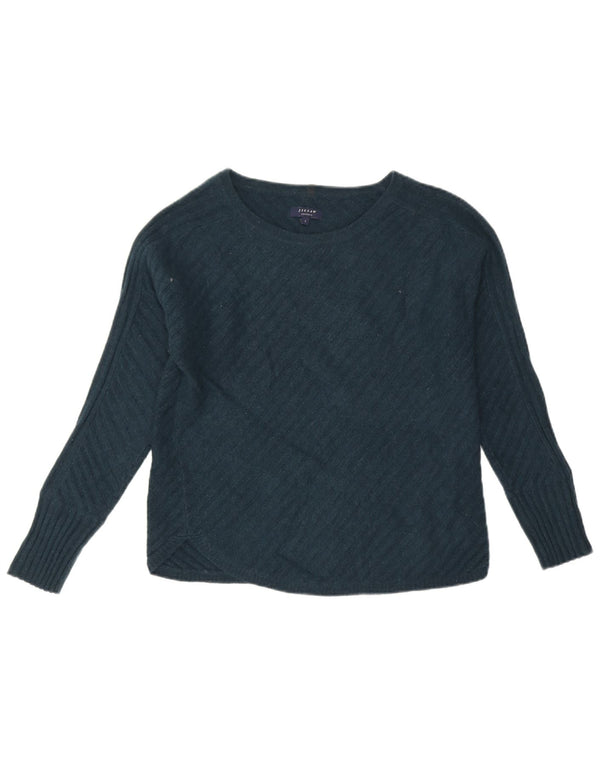 Γυναικείο Jigsaw Boat Neck Jumper UK 10 Small Green Cashmere