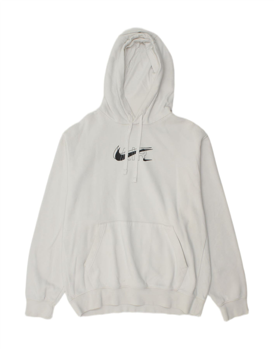 Ανδρικό γραφικό μπλουζάκι με κουκούλα NIKE, μεγάλο λευκό βαμβακερό