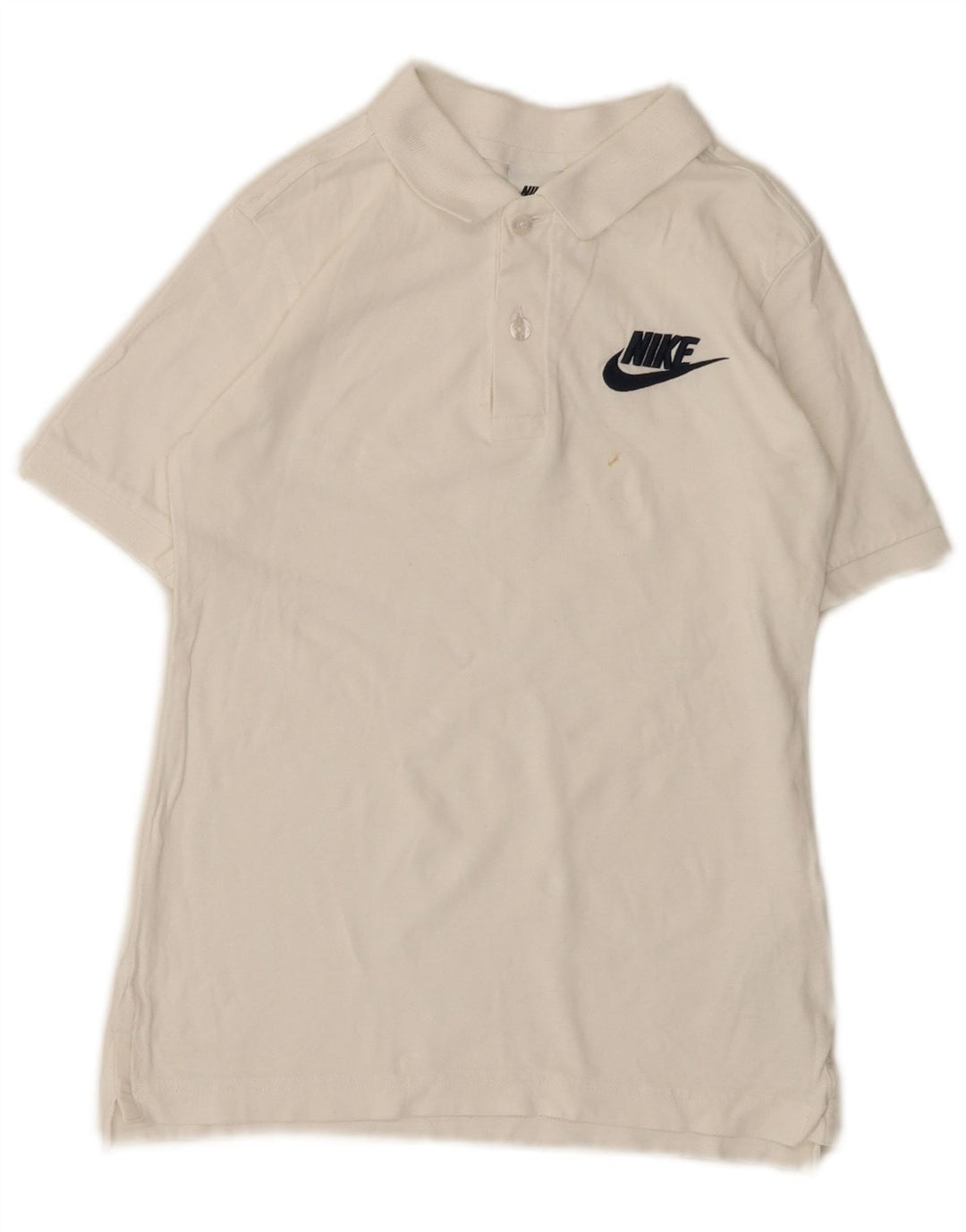Μπλουζάκι Nike Boys Polo 10-11 ετών, μεσαίο λευκό βαμβακερό