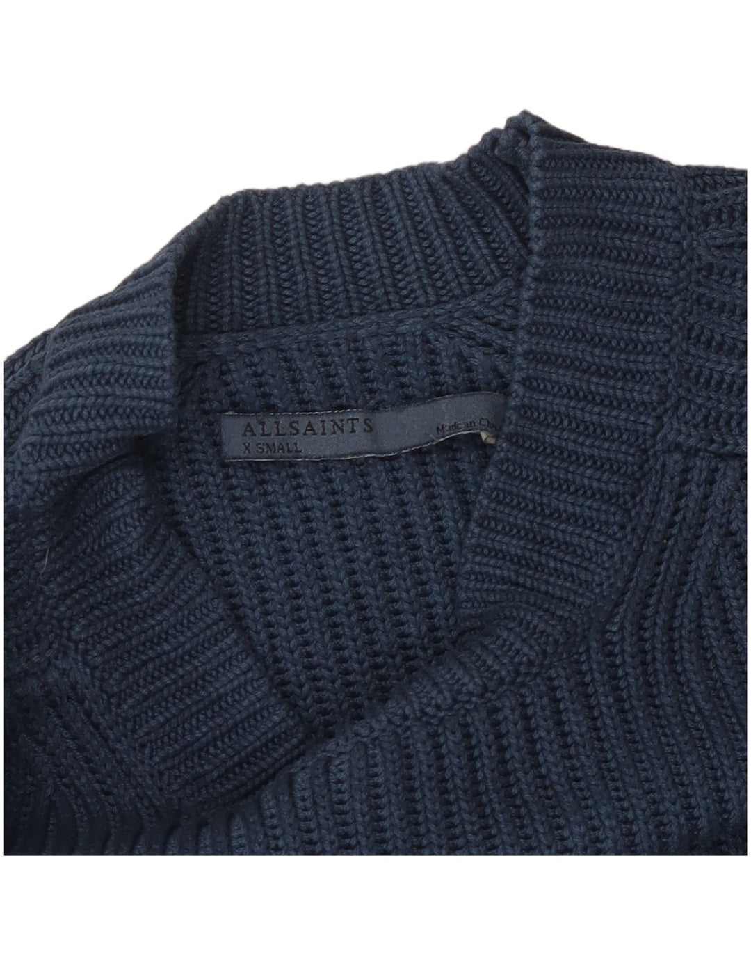 Γυναικείο πουλόβερ ALL SAINTS Crew Neck Jumper UK 6 XS Navy Blue Cotton