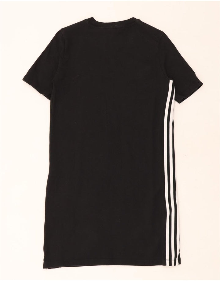 Γυναικείο T-Shirt Φόρεμα ADIDAS UK 6 XS Μαύρο βαμβακερό