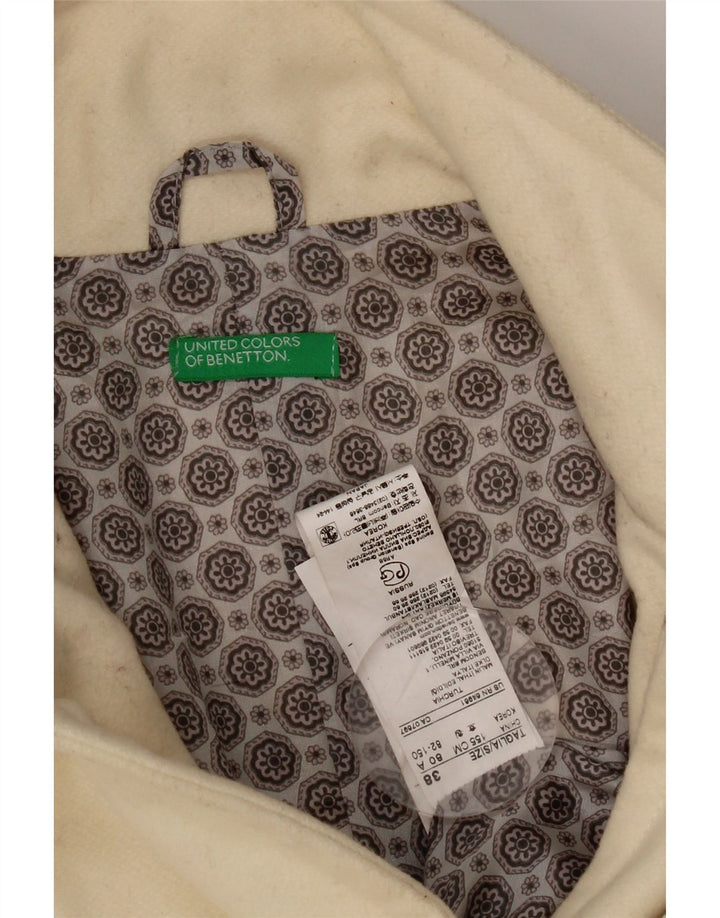 Γυναικείο μπουφάν Benetton Bomber IT 38 XS Off White Wool