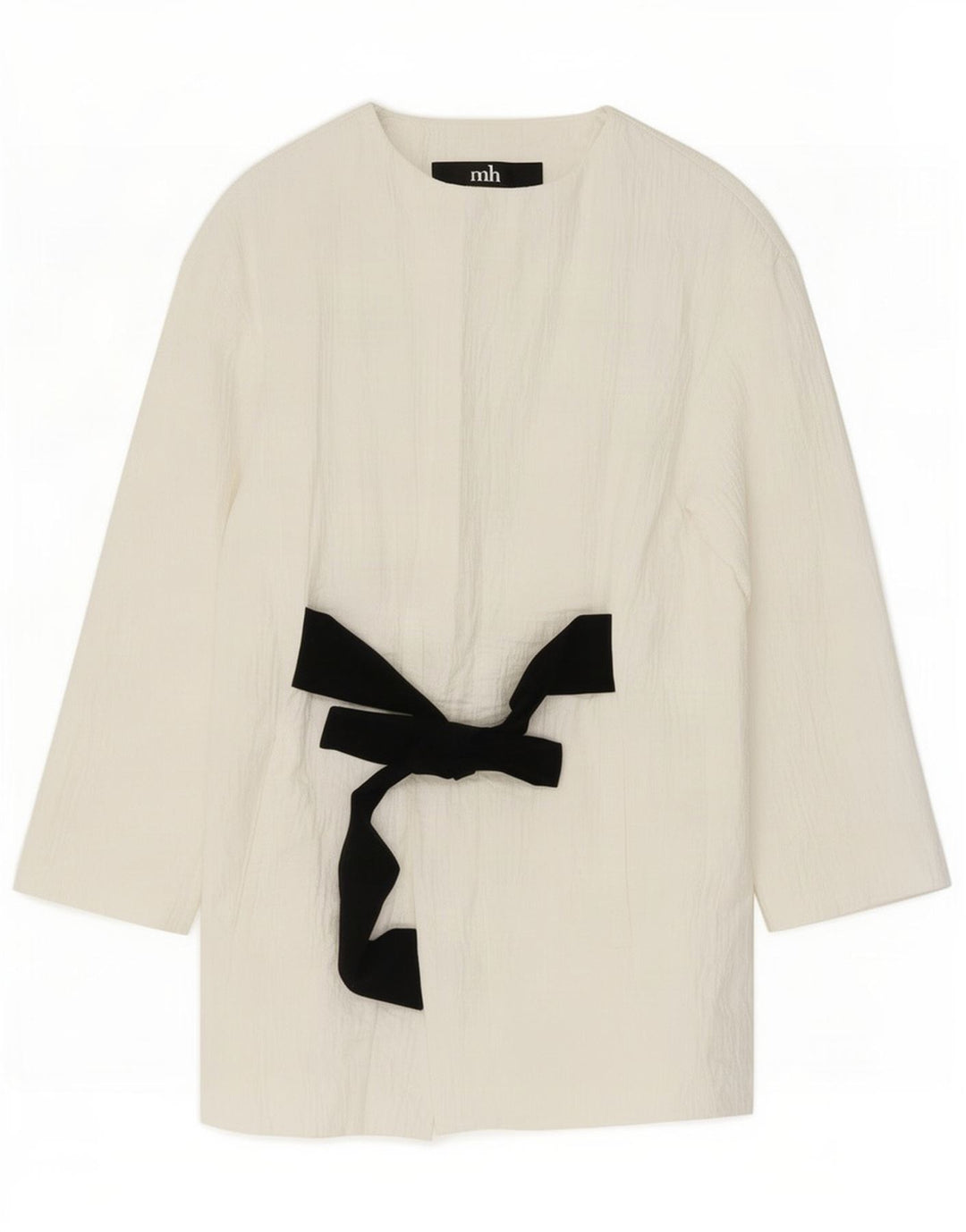 Zara Γυναικείο Longline Oversized Blazer Jacket UK 6 XS Λευκό βαμβακερό