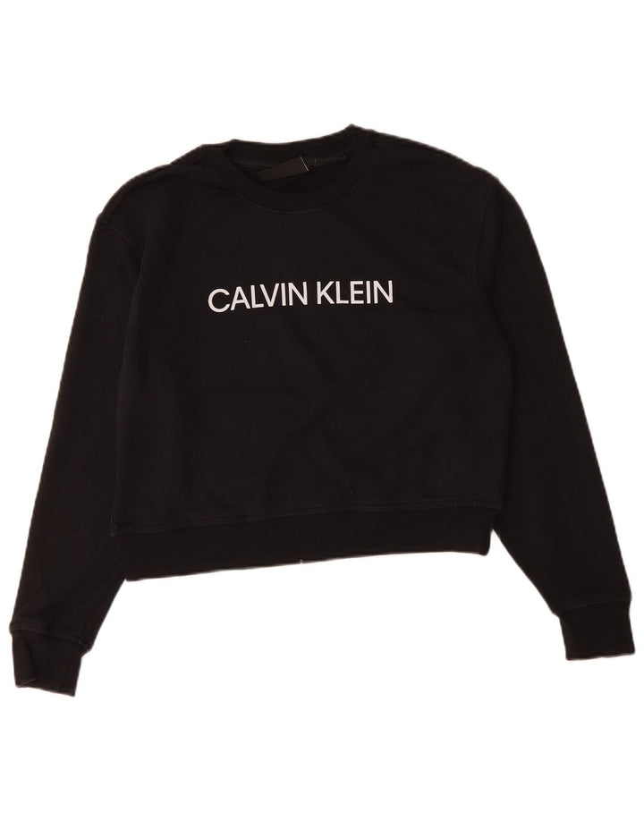 Γυναικεία φούτερ Calvin Klein Oversized Crop Jumper UK 10 Small Black
