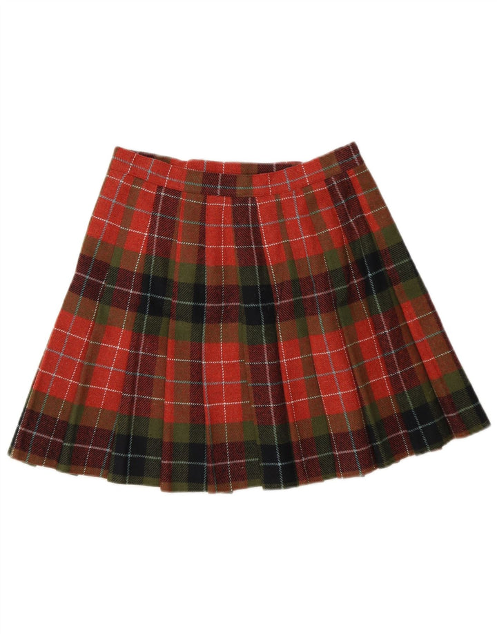 Stefanel Γυναικεία Mini Wrap Φούστα IT 40 Small W26 Red Check Polyester