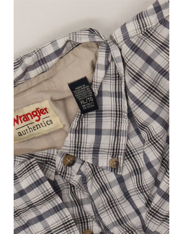 Ανδρικό κοντομάνικο πουκάμισο Wrangler XL Λευκό βαμβακερό