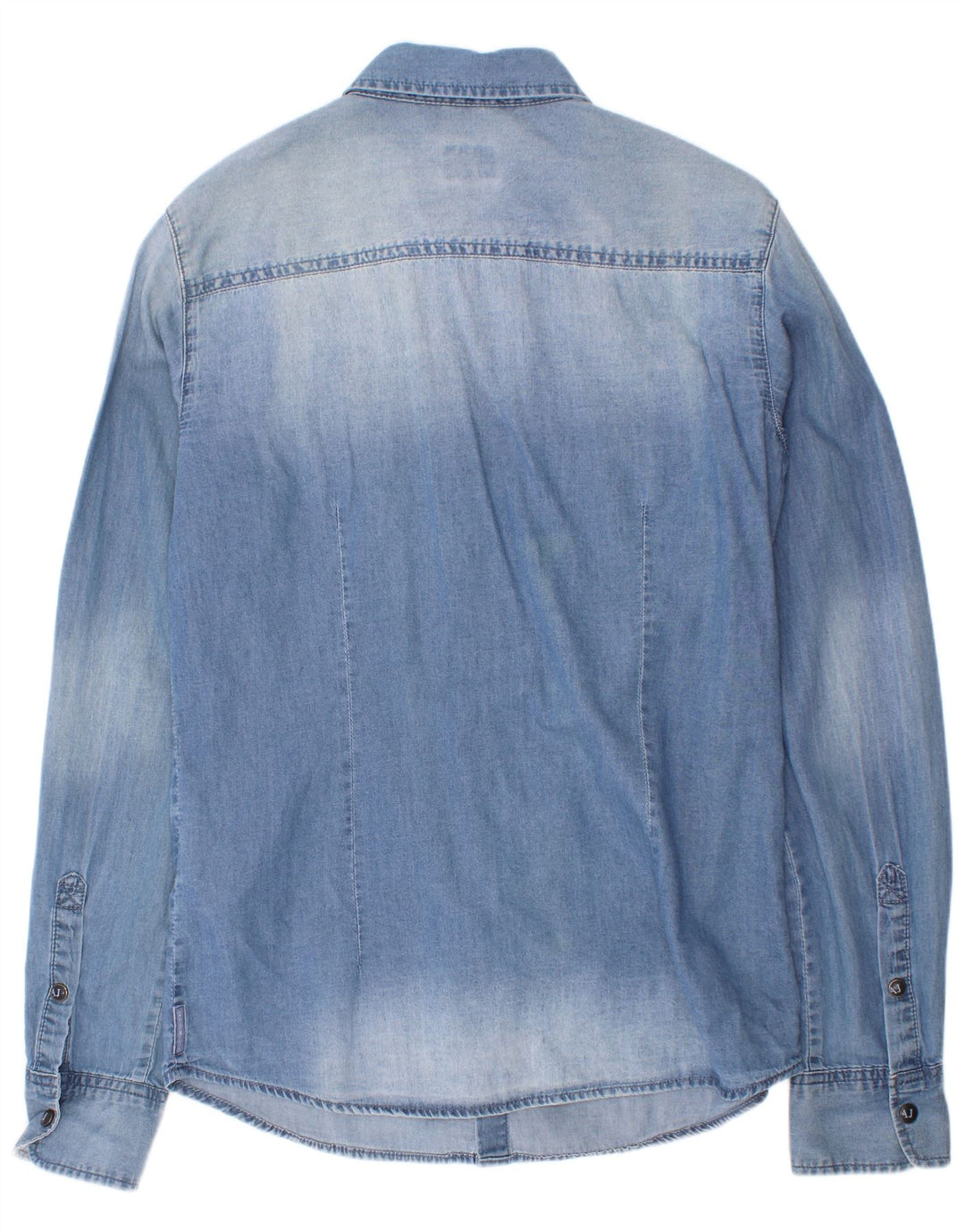 Armani Junior Boys Denim πουκάμισο 13-14 ετών Μπλε βαμβακερό