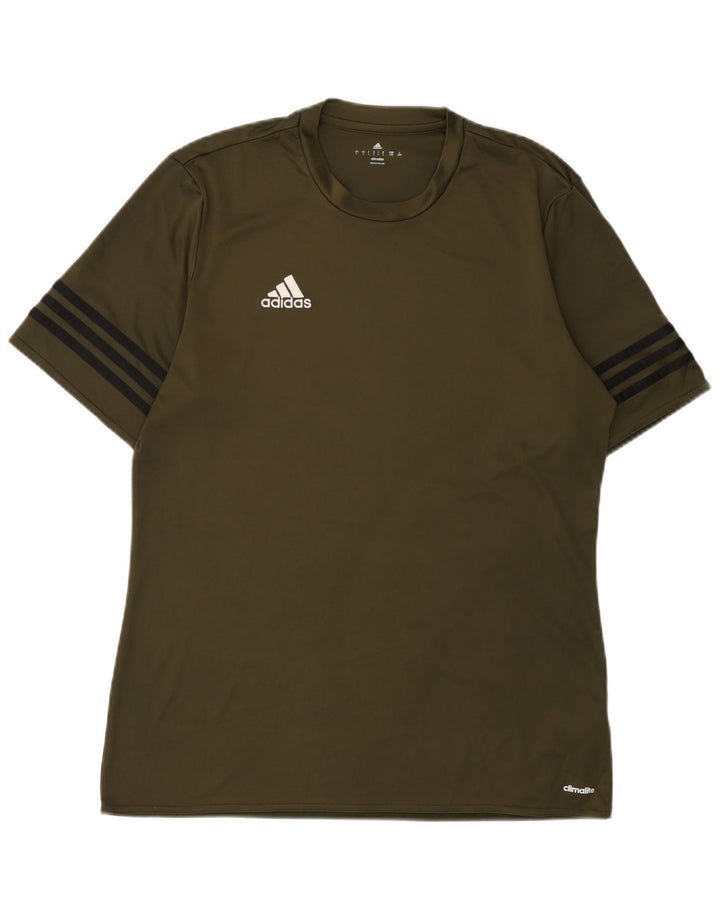 Adidas Ανδρικό T-Shirt Climalite Top Large Khaki Polyester