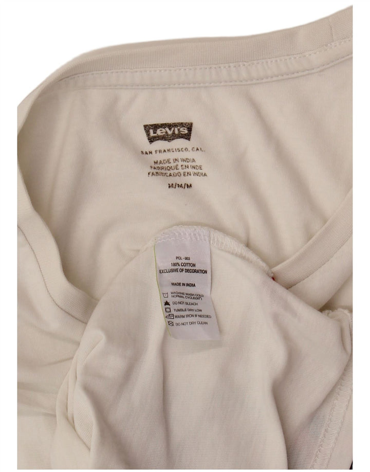 Ανδρικό γραφικό μπλουζάκι LEVI'S Τοπ μεσαίο λευκό βαμβακερό