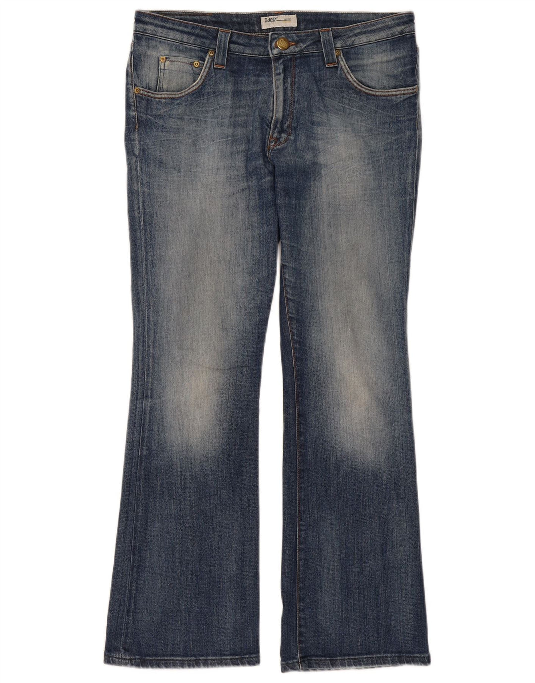 Lee Womens Marion Flared Jeans W32 L31 Blue Cotton