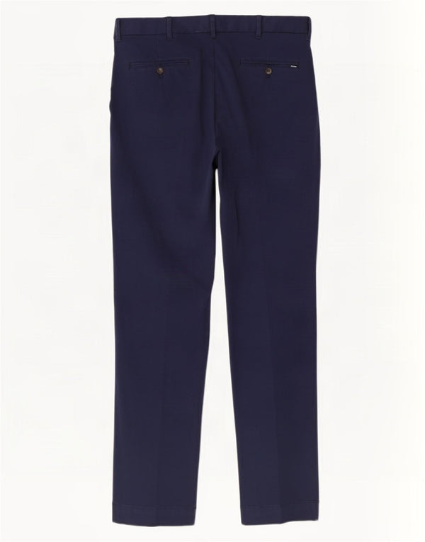 Polo Ralph Lauren Mens Straight Chino Trousers W34 L32 Navy Blue Cotton