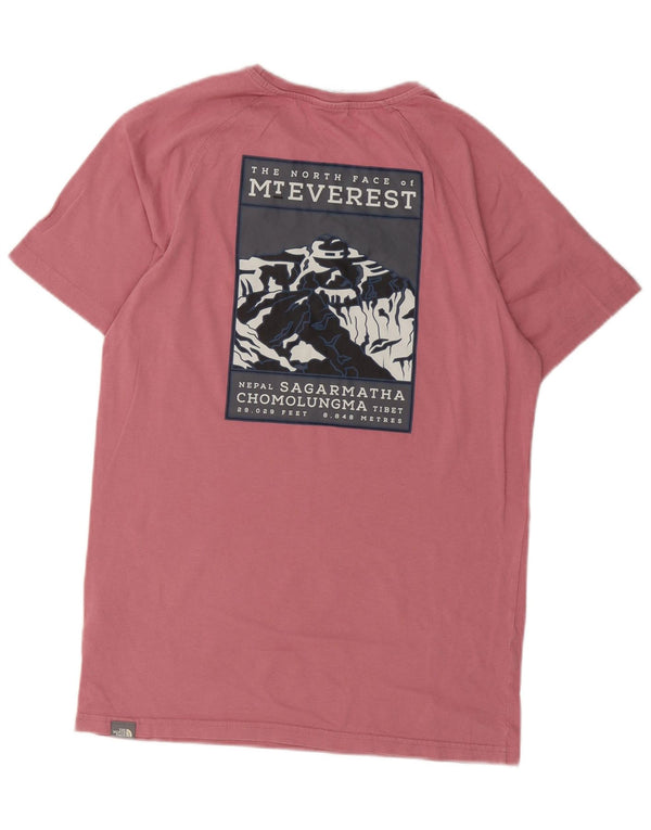 The North Face Ανδρικό γραφικό T-Shirt Top Μικρό ροζ βαμβακερό