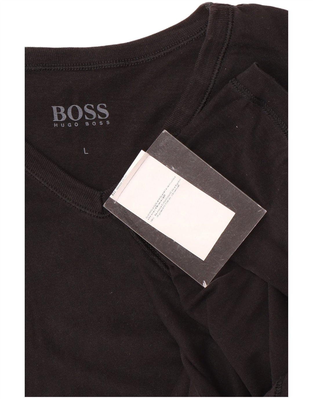 Ανδρικό T-Shirt Hugo Boss Top μεγάλο μαύρο βαμβακερό