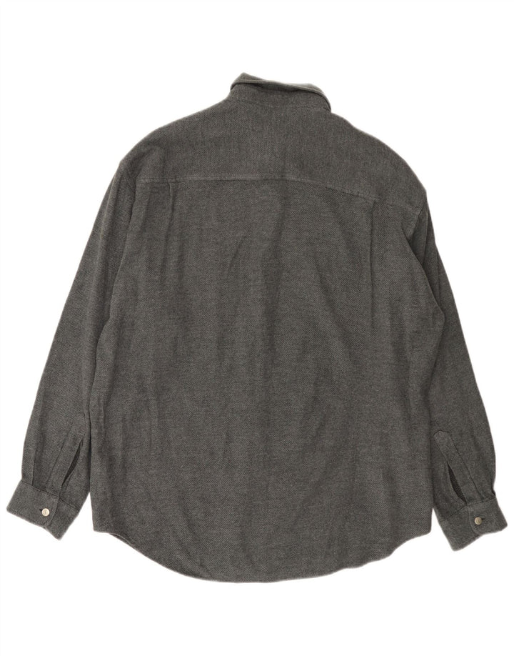 Ανδρικό φανελένιο πουκάμισο Trussardi Jeans XL Γκρι βισκόζη