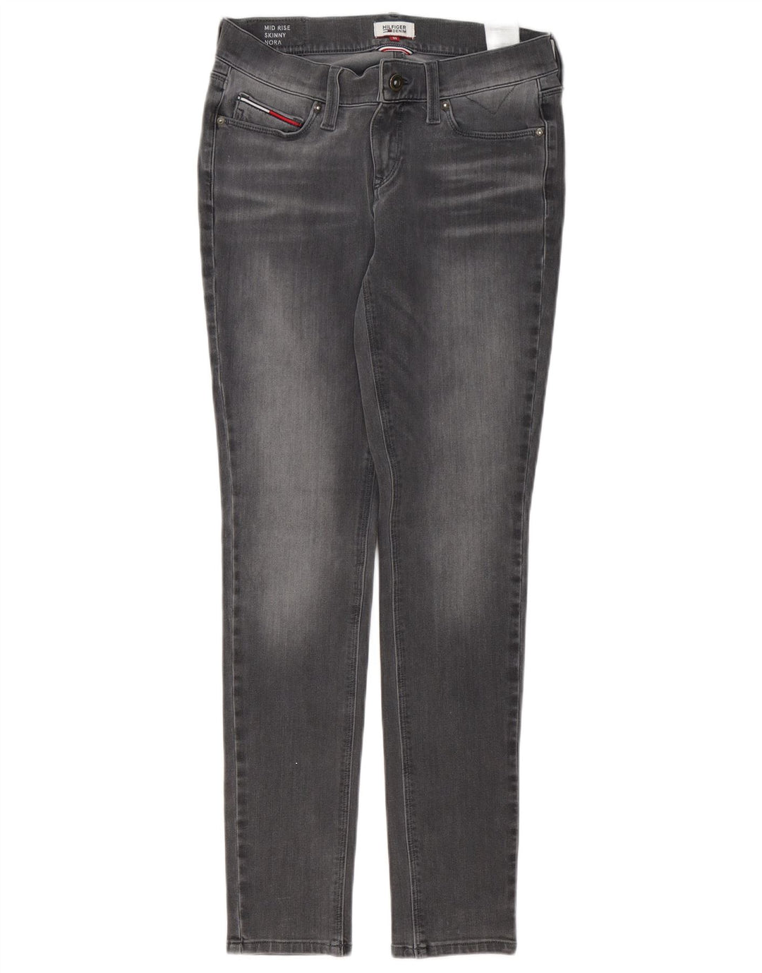 TOMMY HILFIGER Γυναικεία Nora Ψηλόμεσα Skinny Jeans W30 L32 Γκρι βαμβακερό