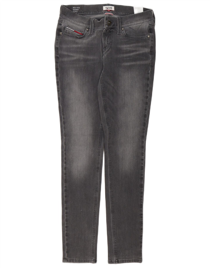 TOMMY HILFIGER Γυναικεία Nora Ψηλόμεσα Skinny Jeans W30 L32 Γκρι βαμβακερό