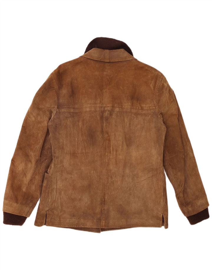 Vintage Ανδρικό Suede Jacket IT 52 Large Brown