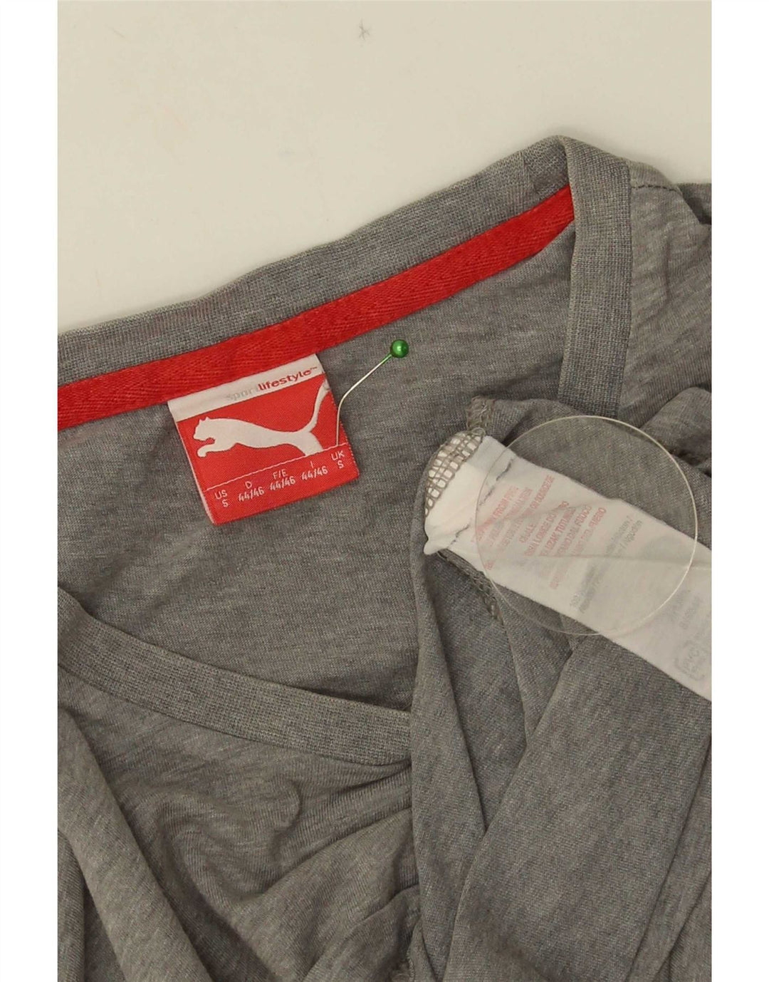 Ανδρικό T-Shirt Puma Τοπ Μικρό Γκρι Βαμβακερό