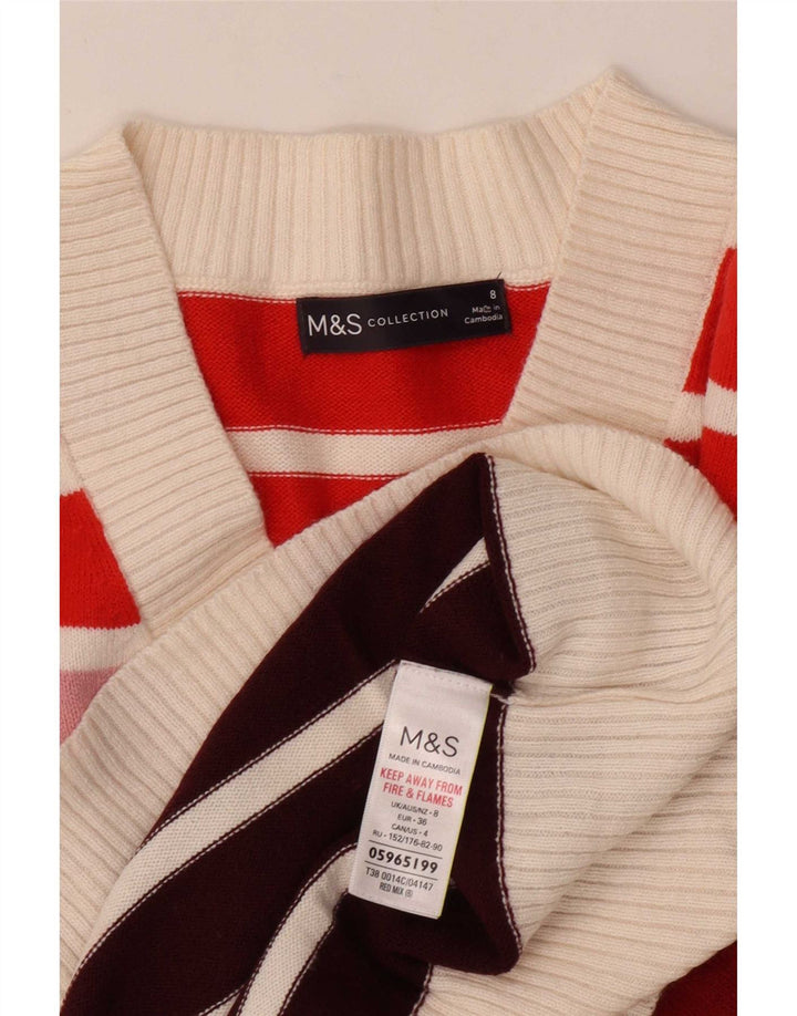 Marks & Spencer Γυναικείο πουλόβερ με λαιμόκοψη σε V UK 8 Μικρό πολύχρωμο