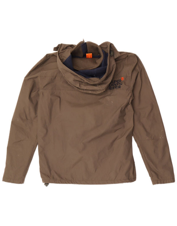 Superdry Mens The Windhiker Hooded Windbreaker Jacket UK 36 Small Khaki