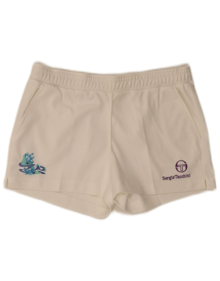 Sergio Tacchini Γυναικείο Αθλητικό Σορτς IT 50 XL Λευκό Πολυεστέρας