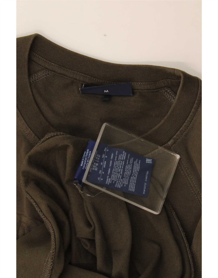 Armani Jeans Ανδρικό γραφικό φούτερ Jumper Medium Khaki Βαμβακερό
