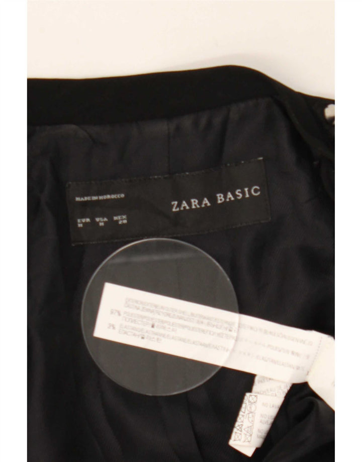 Zara Γυναικείο Open Blazer Jacket UK 12 Medium Black Polyester