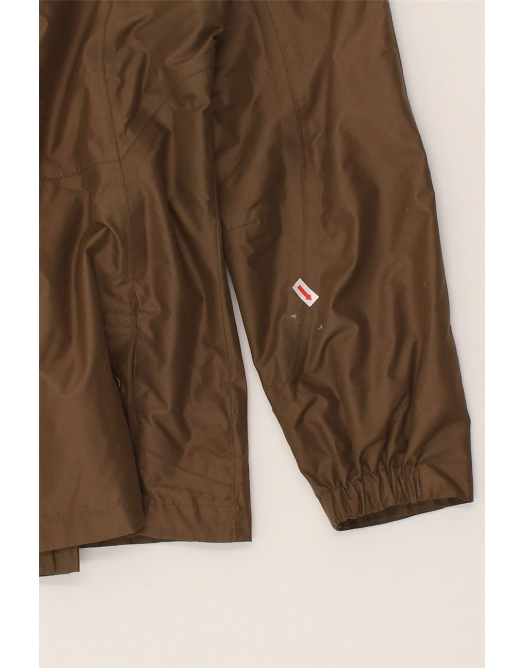 VINTAGE Womens Windbreaker Jacket UK 14 Medium Brown Polyester Vintage Vintage and Second-Hand Vintage from Messina Hembry 
