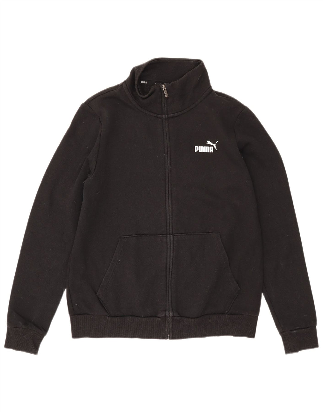Puma Γυναικεία αθλητική φόρμα Top Jacket UK 16 Large Black Cotton