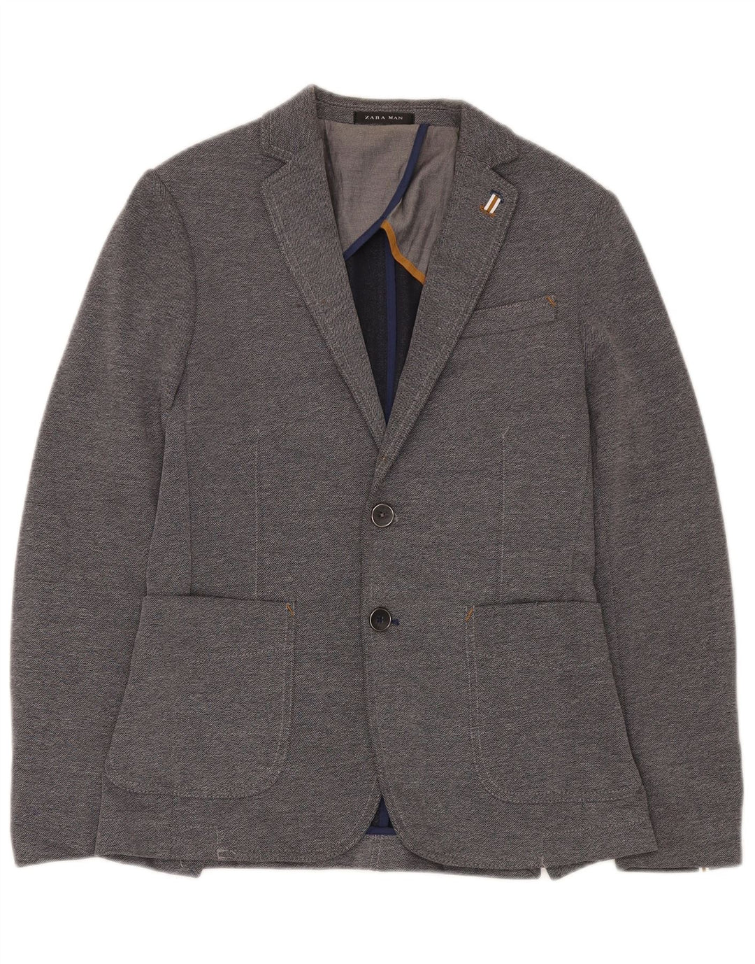 Zara Ανδρικό μπουφάν μπλέιζερ με 2 κουμπιά EU 46 Small Grey Polyester