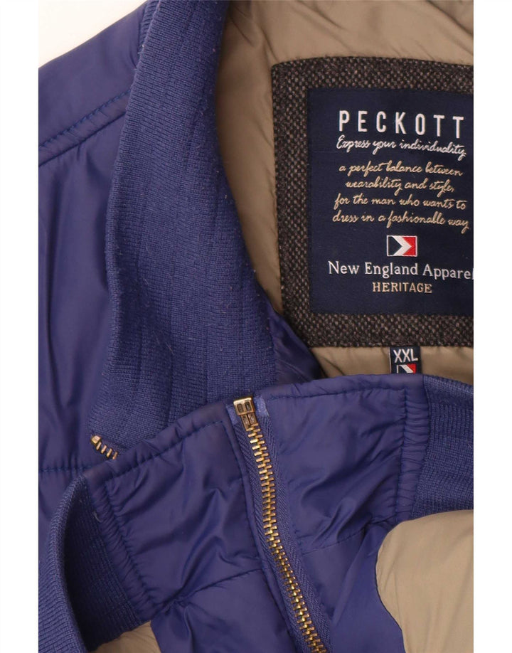Ανδρικό μπουφάν Peckott UK 44 2XL Navy Blue Polyamide