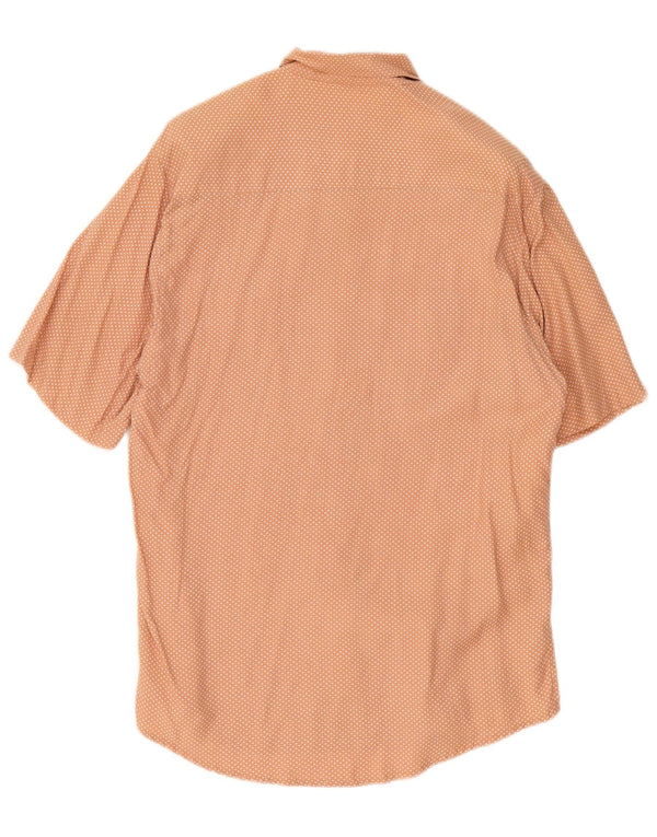 Vintage γυναικείο κοντομάνικο πουκάμισο IT 44 Medium Orange Spotted