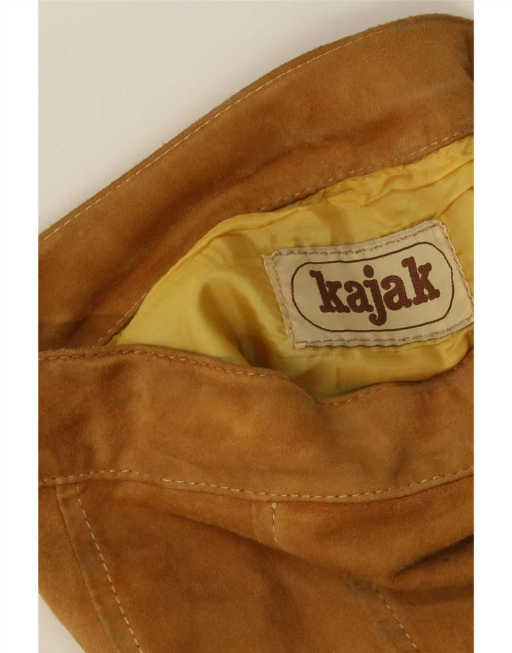 Vintage Γυναικεία Suede Flared Φούστα W26 Μικρή Καφέ