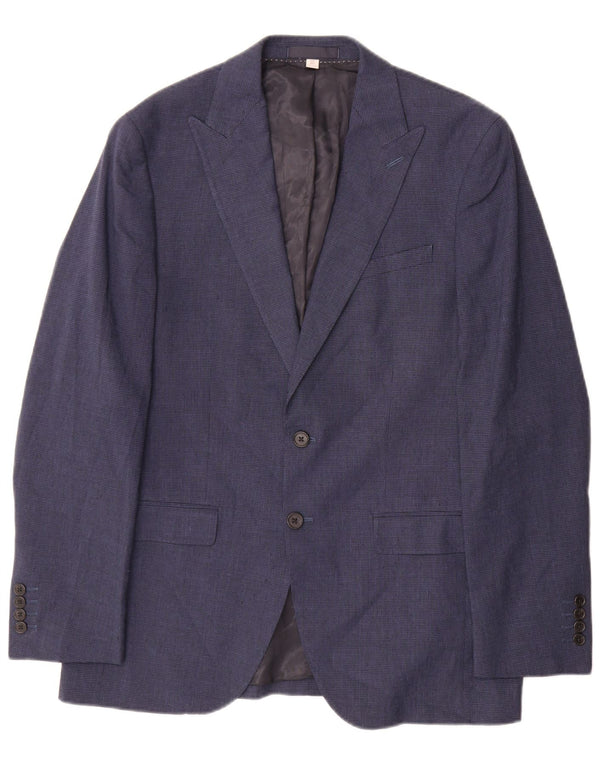 Marks & Spencer Ανδρικό σακάκι με 2 κουμπιά σακάκι UK 38 Medium Blue Houndstooth