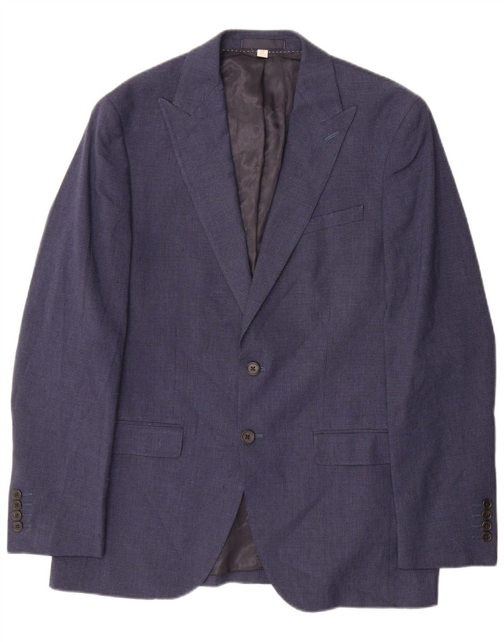 Marks & Spencer Ανδρικό σακάκι με 2 κουμπιά σακάκι UK 38 Medium Blue Houndstooth