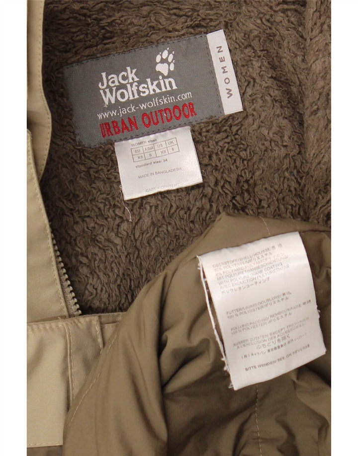 Jack Wolfskin Γυναικείο Jack Wolfskin με κουκούλα Parka UK 8 Small Khaki Polyester