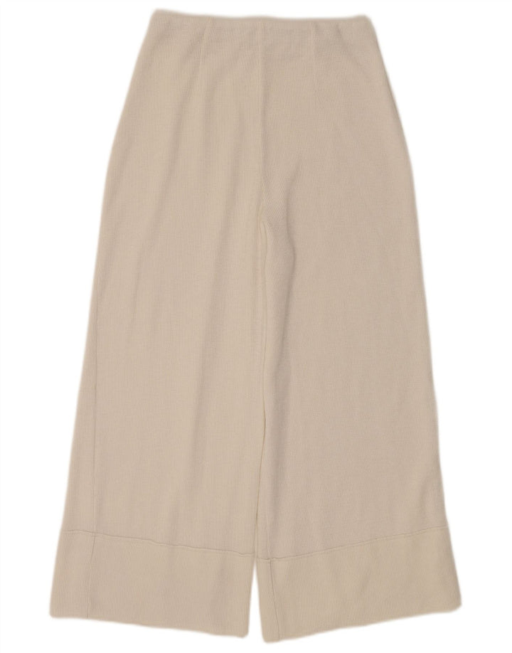Zara Γυναικεία φόρμα Capri Παντελόνι UK 10 Small White