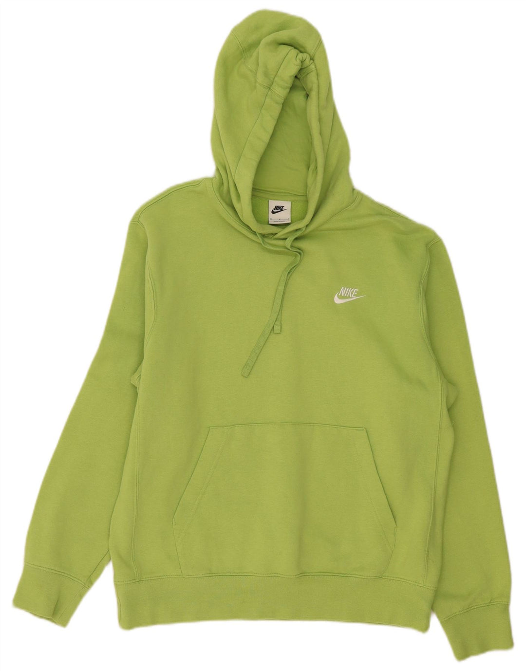 NIKE Mens Hoodie Jumper Medium Green Cotton