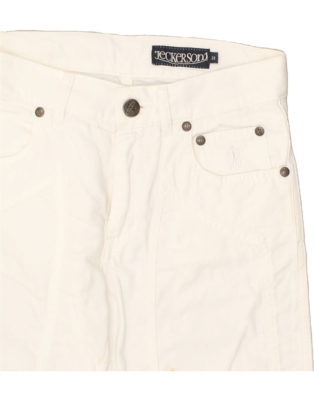 JECKERSON Womens Casual Shorts W26 Small White Cotton | Vintage Jeckerson | Thrift | Second-Hand Jeckerson | Used Clothing | Messina Hembry 